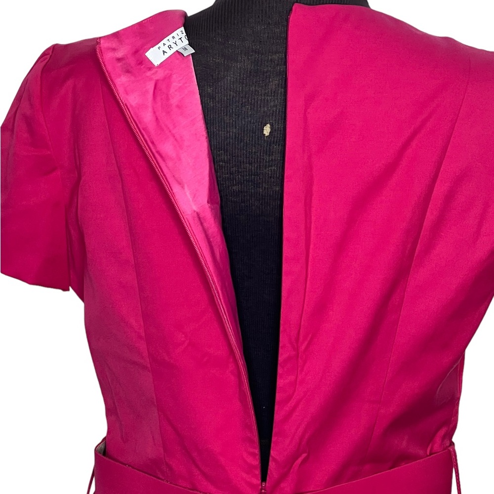 Patrizia Aryton Womens Dress Size 38 Pink Pencil Midi w Matching Belt & Pockets - Picture 9 of 15